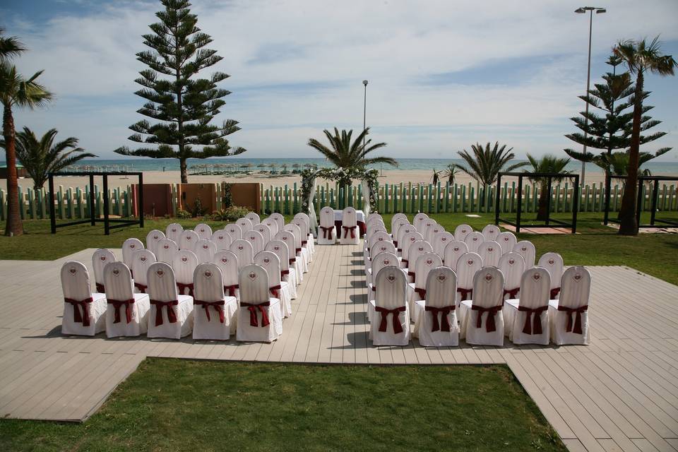 Espacio para el banquete de bodas