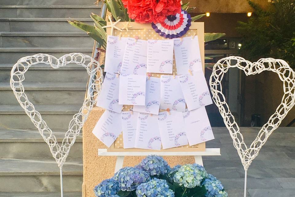 Decoración de boda en la playa