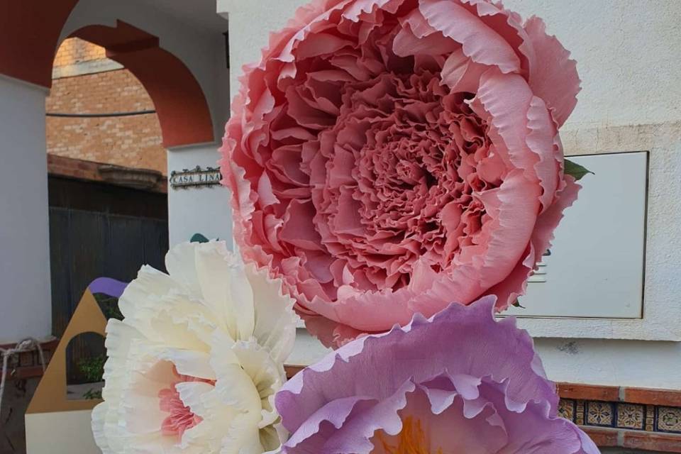 Flores de papel decoración