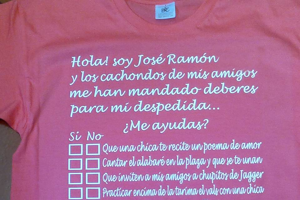 Camisetas de despedidas