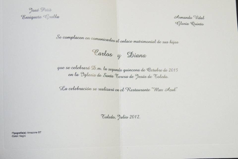 Invitaciones de boda