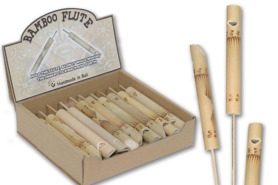 Flauta de madera con palo