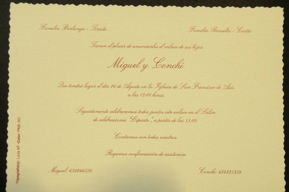 Invitaciones de boda