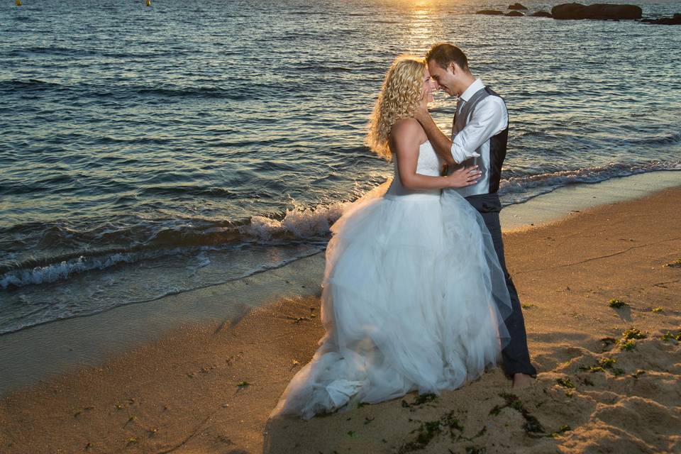 Postboda en Playa Pontevedra