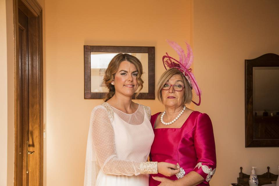 Cristina con su madre