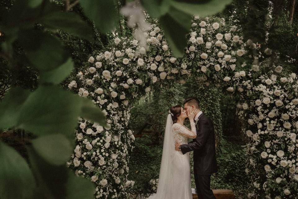 Ceremonia rosas blancas