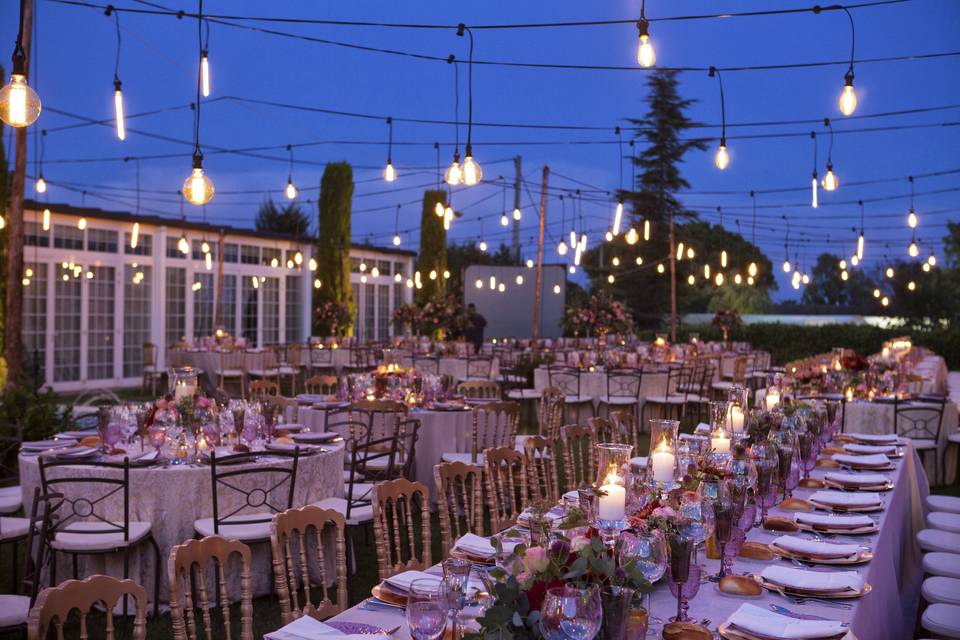 Celebración en los jardines