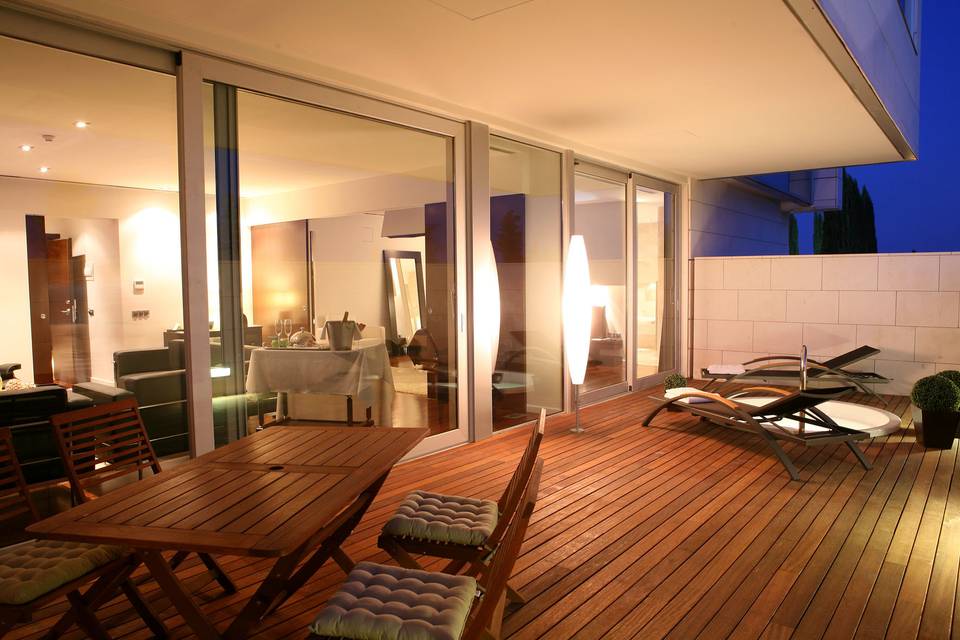 Suite real, terraza privada