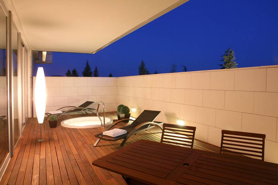 Suite real, terraza privada