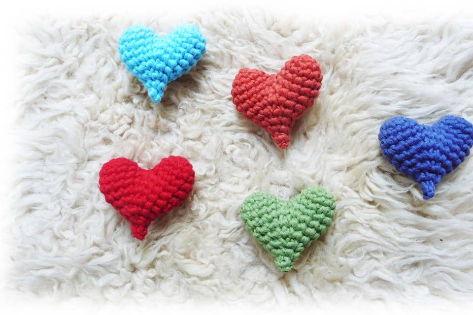 Corazones de colores