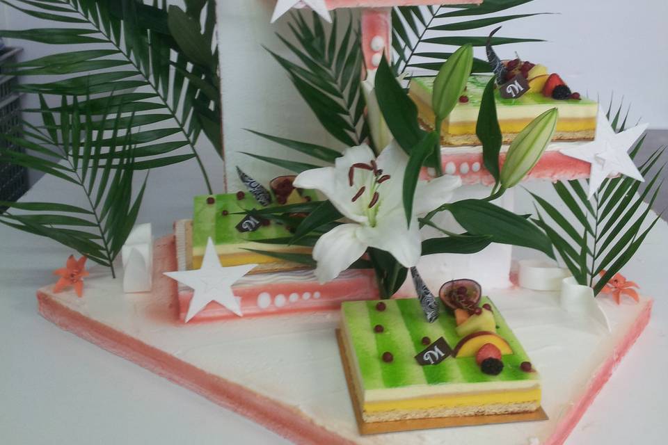 Tarta boda tropical