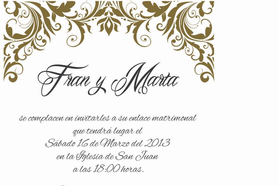 Invitaciones con cenefas