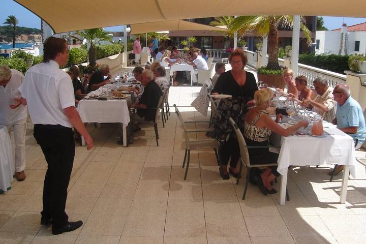 Comida en la terraza