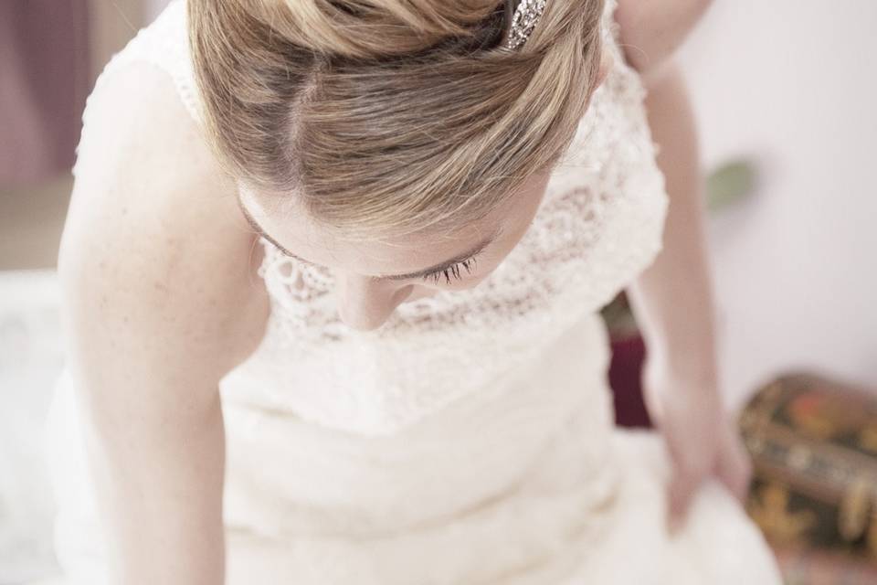 Recogido romántico  con trenza