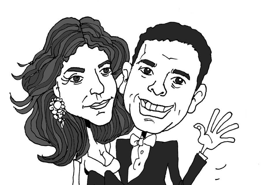 Caricatura de novios