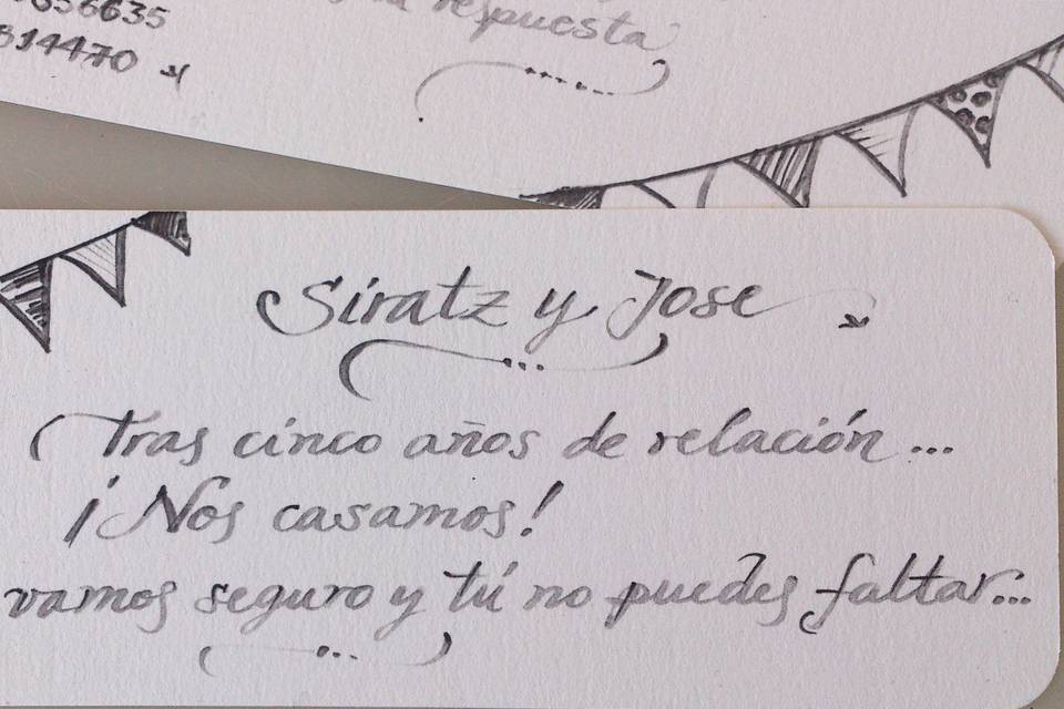 Detalle de escritura a mano