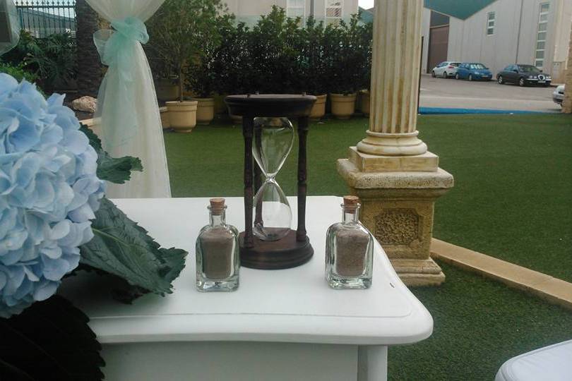 Ceremonia de la arena reloj