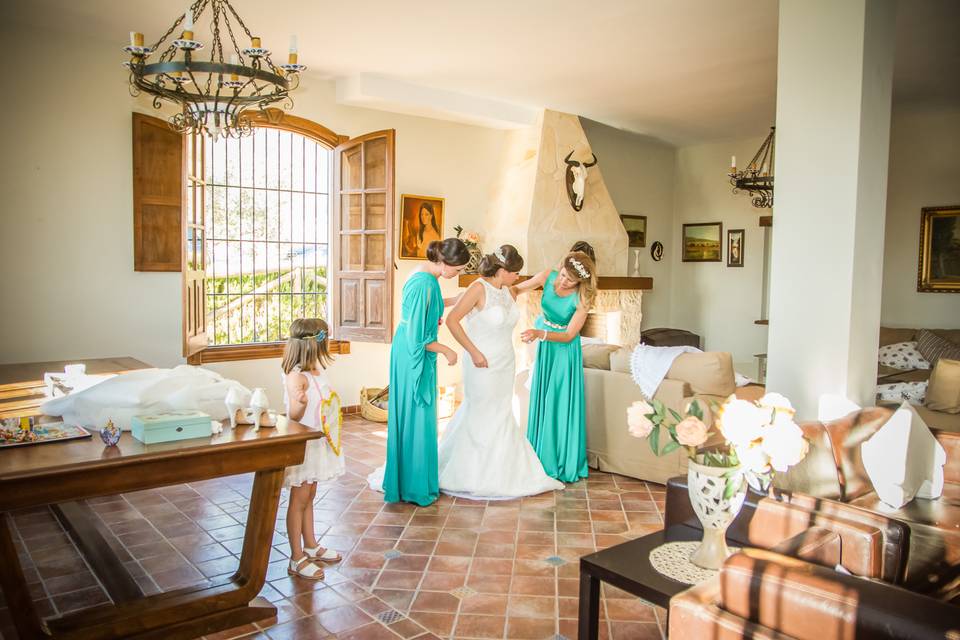 Preparativos de la novia