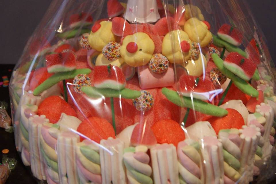 Tarta de chuches para comunión