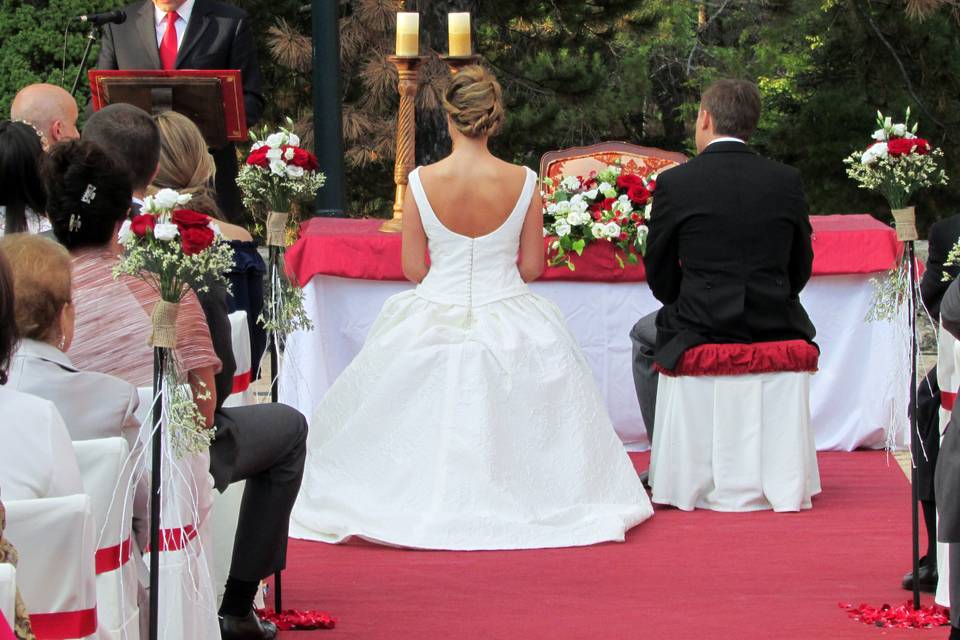 Decoración ceremonia boda