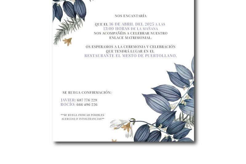 Invitación B103089