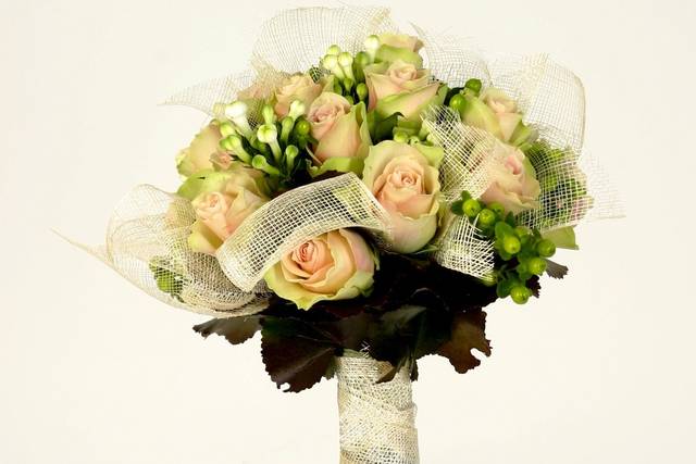 Bouquet de rosas blancas