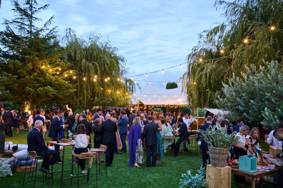 Aperitivo en jardín