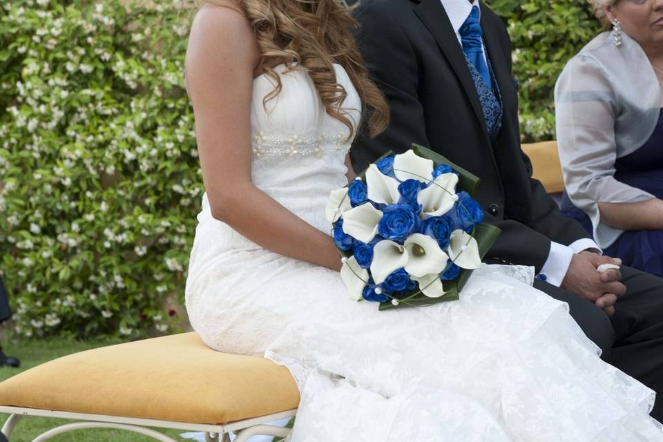 Los novios en el altar