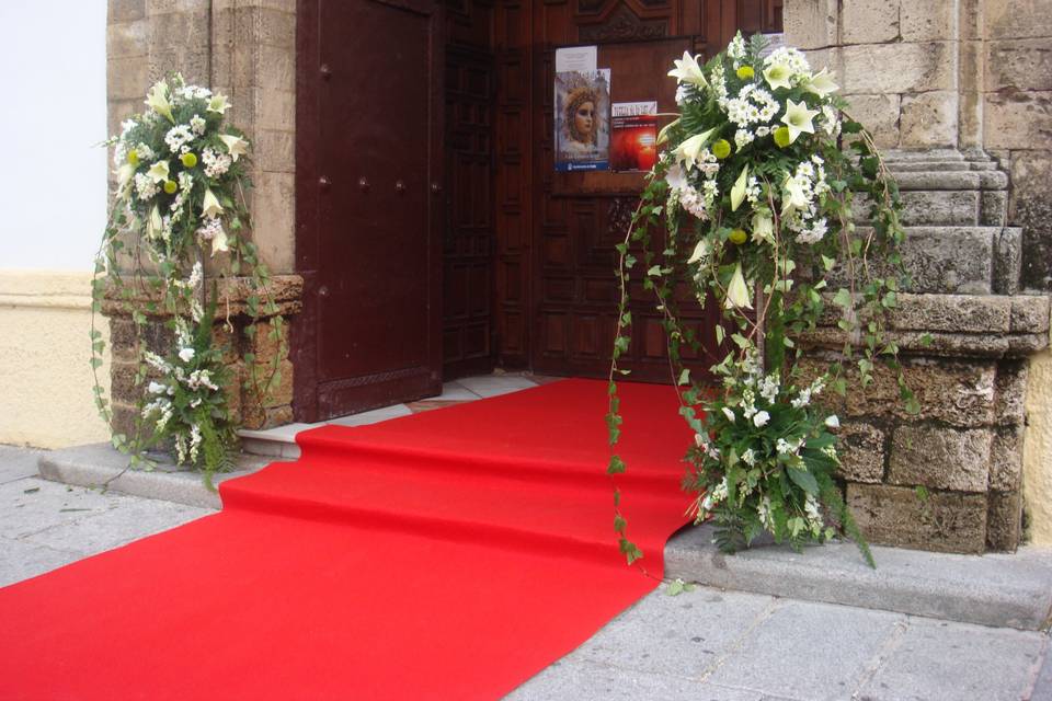 Decoración entrada iglesia