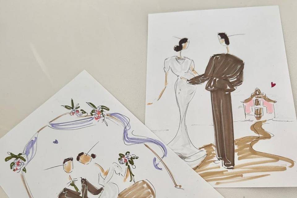 Dibujo novios