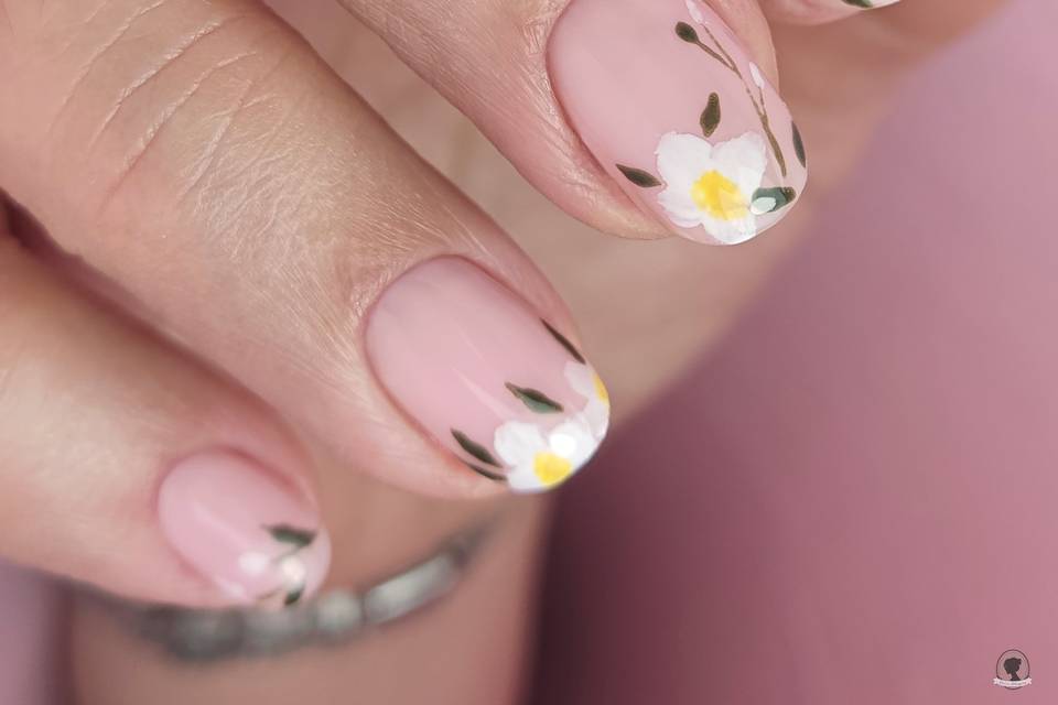 Manicura floral