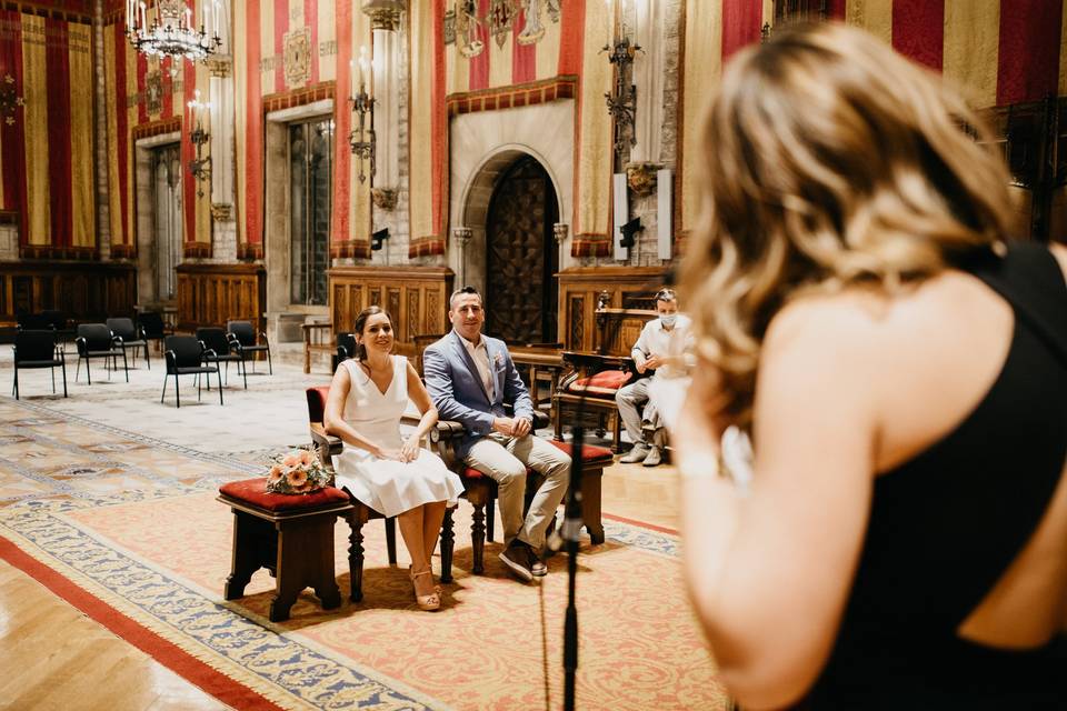 Boda en el Saló de Cent de Barcelona