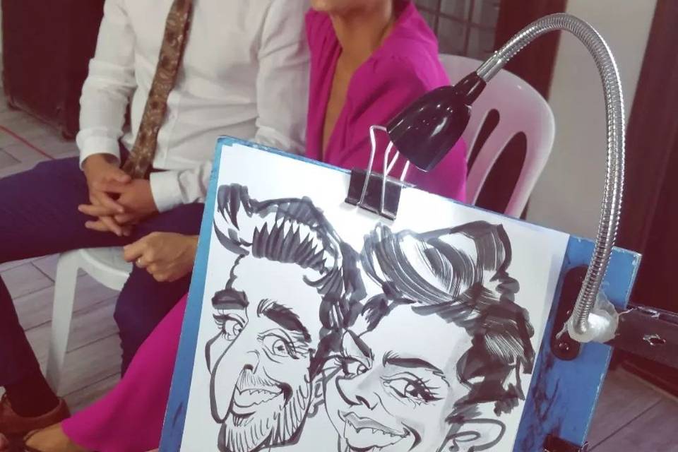 Caricatura previa de novios