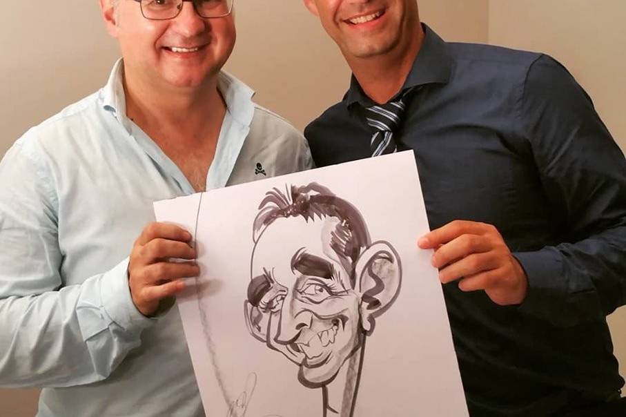 Caricaturas en fiestas