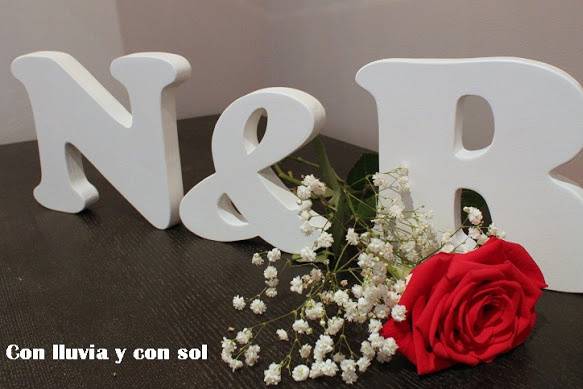 Con lluvia y con sol shop: LETRAS GIGANTES PARA BODAS