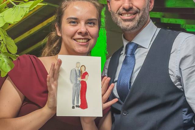 2Invitados felices con su obra