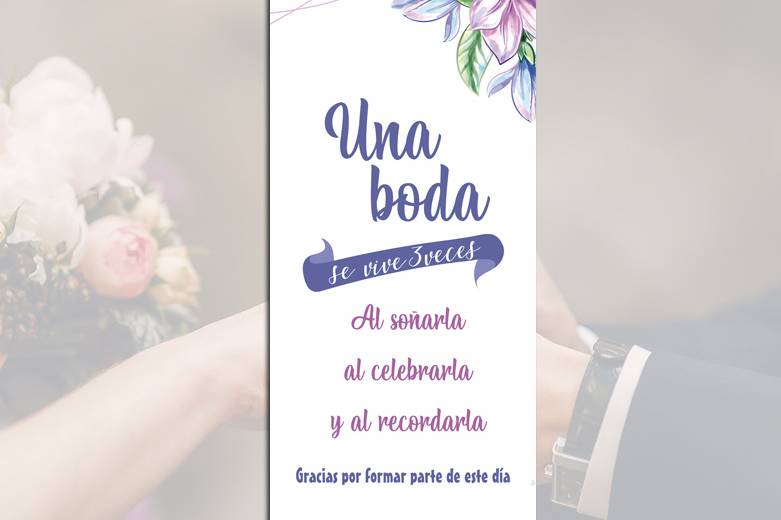 Banner personalizado de boda