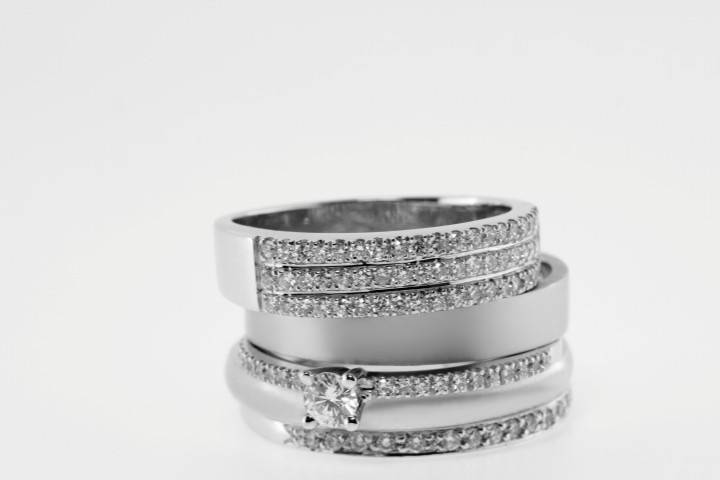 Anillos compromiso oro blanco