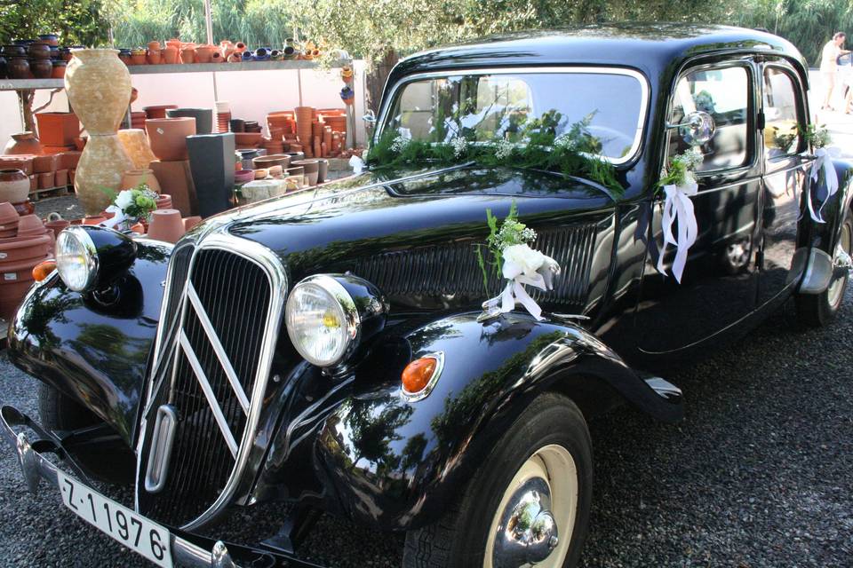 Detalle en coche antiguo