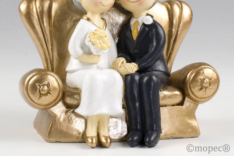 Figura de tarta de bodas de oro