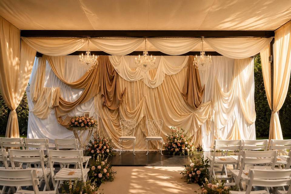 Drapeado en el altar