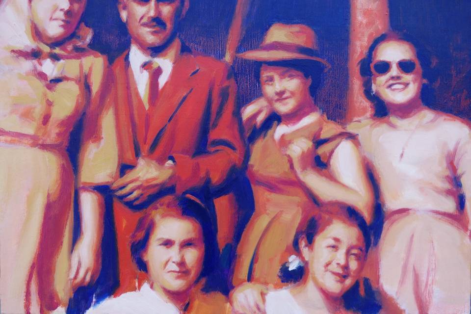 Familia: De foto a pintura