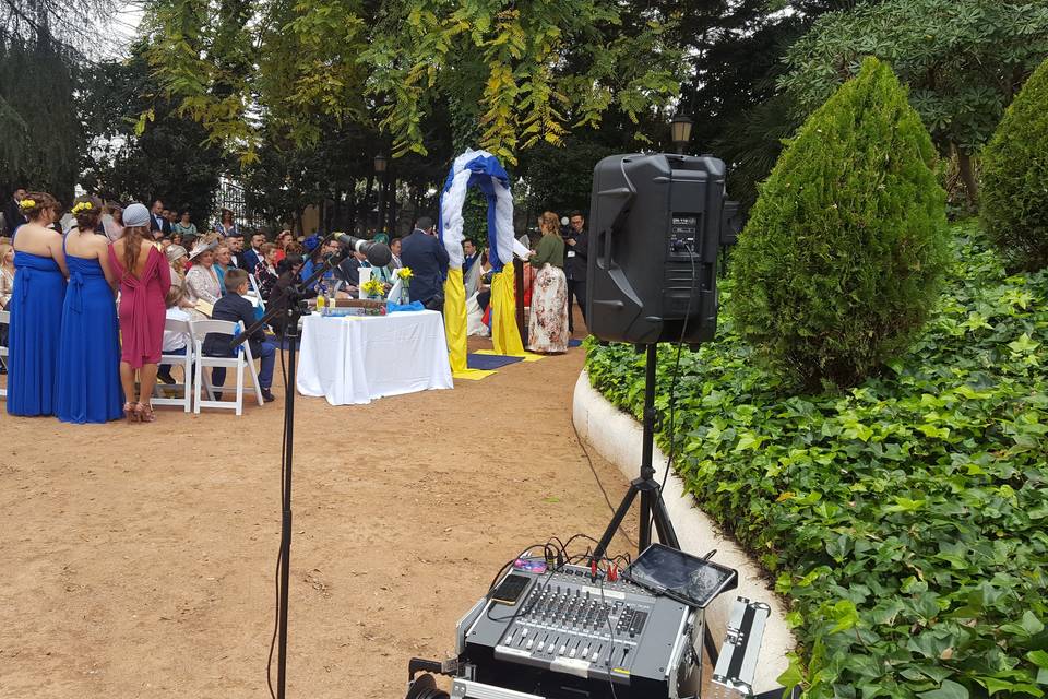 Boda civil - adornos florales