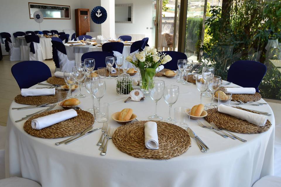 Decoración de mesa de banquete