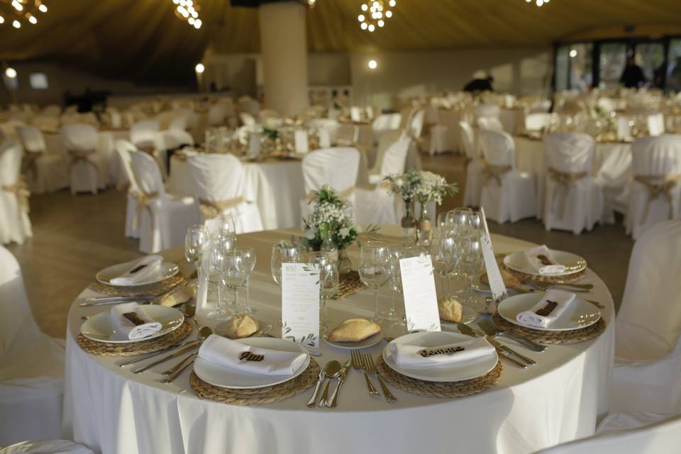 Boda en el interior de la carpa