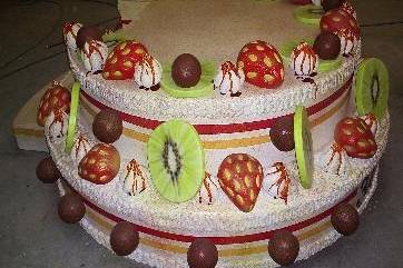 Tarta de frutas ficticia