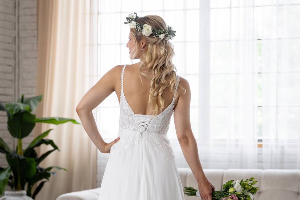 Vestido de novia romántico