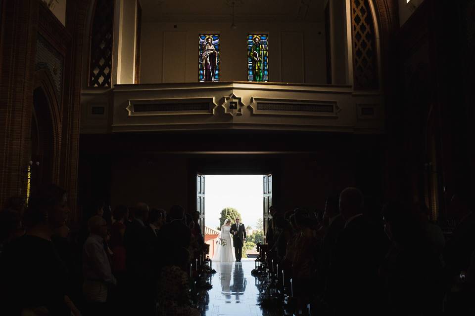 Llegada de la novia a la ceremonia