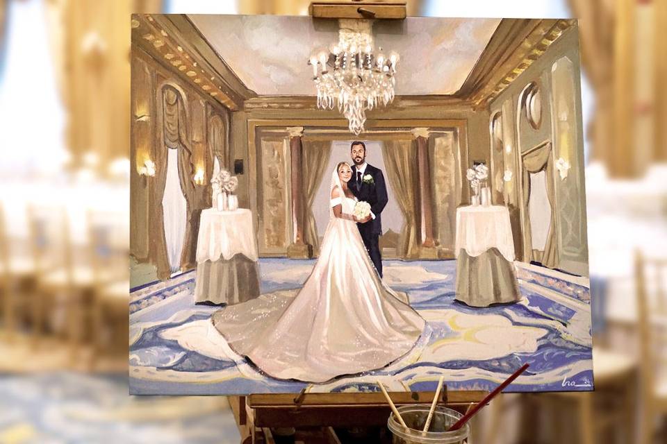 Pintura novios - El Palace