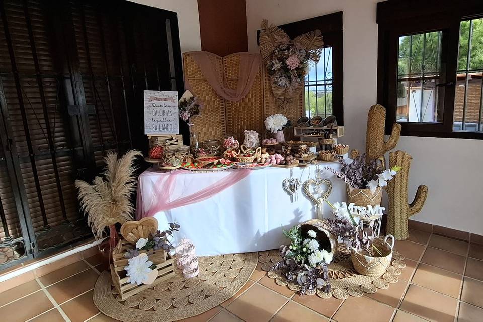 Mesa de dulces para boda